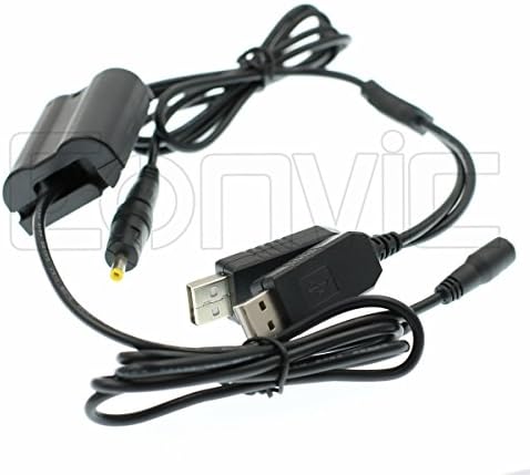 Двојна USB адаптер за двојна USB за EONVIC EP-5A DC за DSLR D3100/ EN-EL14A батерија/ Nikon D5100 D5200 D5300 D5500 D5600 P7000 P7800