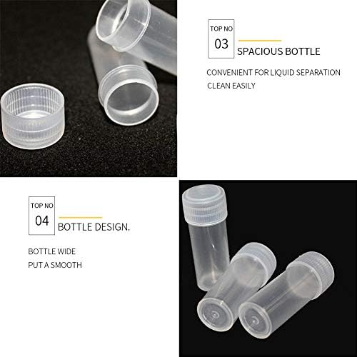 Шише со примерок од 50 парчиња 5мл, транспарентна пластична празна цевка може да се наполни со козметички контејнер, шише за