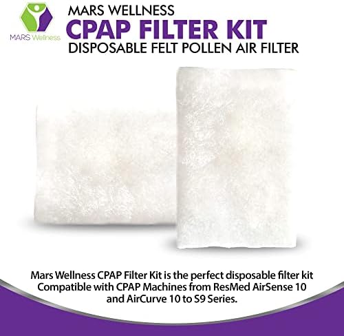 CPAP филтри за еднократна употреба филтер за воздух 40 Пакет Компатибилен со ResMed AirSense 10, Aircurve 10, S9 Series - Универзални материјали