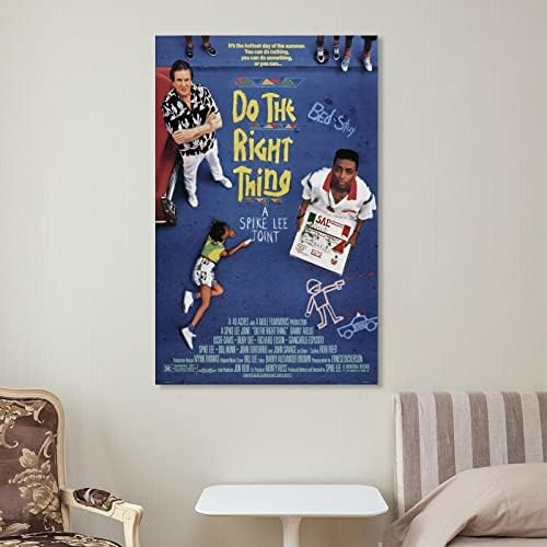 Направете ја вистинската работа （1989 година） Филмски постери платно wallидни уметнички отпечатоци за wallидни декор декор Декор за спални подароци 24x36inch рамка-стил