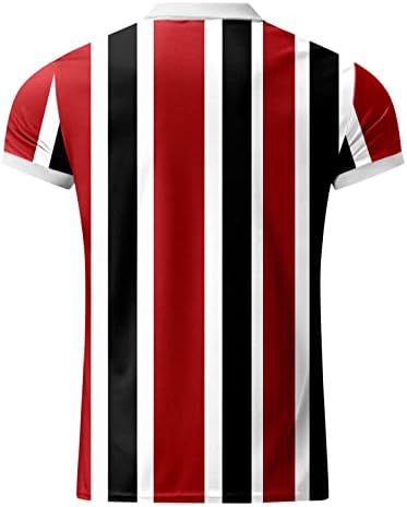 XXBR MENS ZIPPER POLO кошули Краток ракав лето вертикална лента за печатење тениски врвови на атлетски спортови за голф -кошула за голф