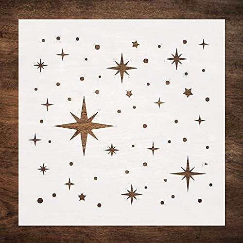 Стином на големи starвезди на Твинкл - starвезди што можат да се користат за сликање на wallид, дрво, платно, плочка, ткаенина и мебел - стил на