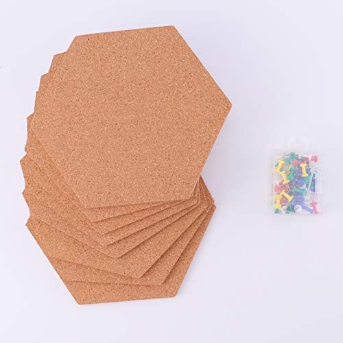 Seworroo плута табла 8 парчиња хексагон билтен плочки плочки wallидни плочки самоуправа мемориски билтени табли за известување од табли со