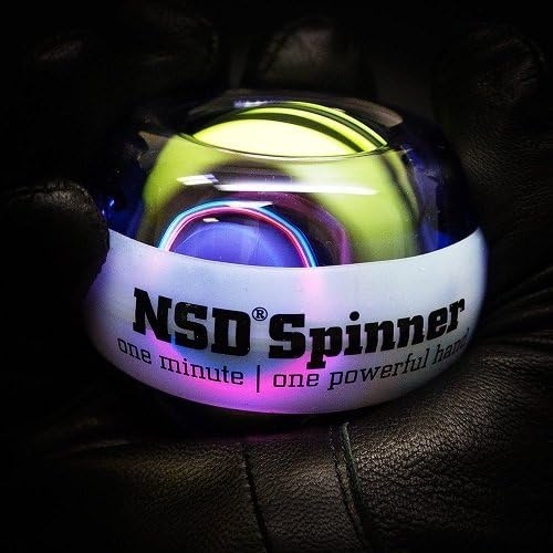 NSD ROLL 'N SPIN RAINBOW LIT AUTOSTART SPINNER GROSCOPIC AND INCHISTER AND FOREARM со AUTOSTART и мулти-осветлена LED, виолетова