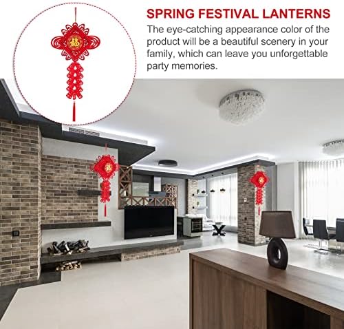 Декор на Chinoiserie Нова Година црвен фенер Фортун Сцена за распоред Декорација на кинески стил црвен украс
