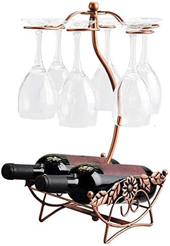 Држач за шише со вино ACHVAC Ironелезен жица од јавор, шуплива винска решетка, стојте виси чаши за пиење матични решетки за решетката
