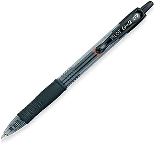 Пилот G2 Premium Gel пенкала, пенкало за мастило со фино точка, 0,7 мм, топка за полнење и повлекување, 5 црни и 5 сини пенкала