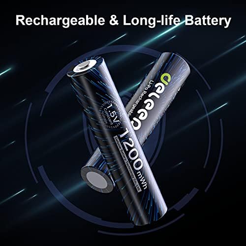 Делепоу 1.5 VTER Батерии На Полнење, Литиум Bat Батерии 3400mwh Висок Капацитет со ЛЦД Полнач, Литиум Ааа Батерии На Полнење 1.5 V 1200MWH