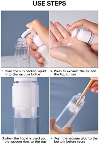 Вакуумска пумпа Притиснете празно шише чиста BPA бесплатни контејнери Диспензерот за големина на патување за лосиони за козметика