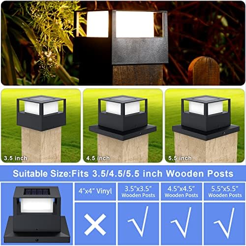 10 пакувања соларни светла на отворено соларно место за капачиња, светла од 20 лумени водоотпорна осветленост водоотпорна LED ограда