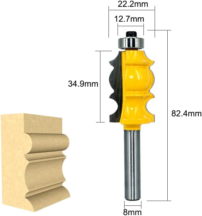 Bits Jrenbox Router Bits 1PC 8mm Shank Special Sholding Handrail Rout Router Bit Buthiping Melling Cutter за алати за дрво машини