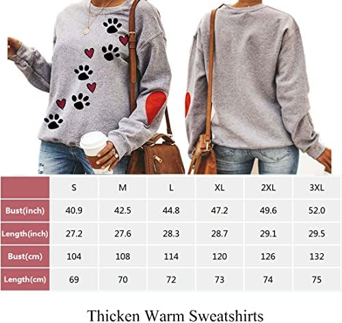 Веклин куче шепа графички печати маички жени кратки долги ракави пулвер, loveубов срце врвови кучиња мама дуксерии