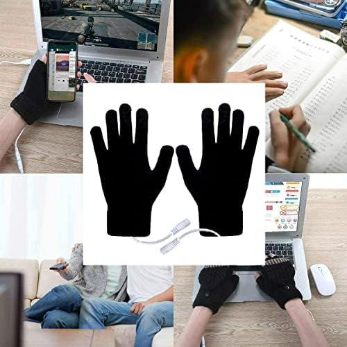 Kbinter USB 2.0 напојувано греење шема плетење симпатична загреана ракавици на допир на допир на допир на допир на допир на допир на допир