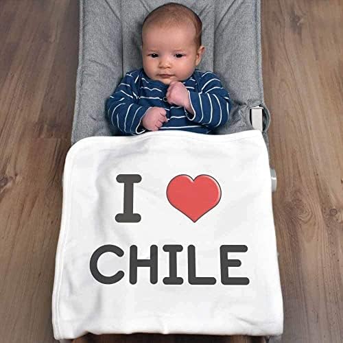 Азиеда „Јас го сакам Чиле“ памучно бебе ќебе / шал