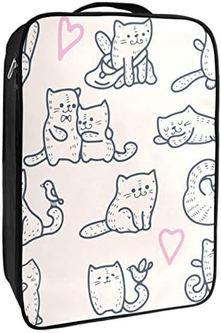 Нанма Водоотпорни Торби За Кутии За Чевли Торбички Смешни Мачиња Од Цртани Филмови За Торба За Организатор За Складирање Патувања