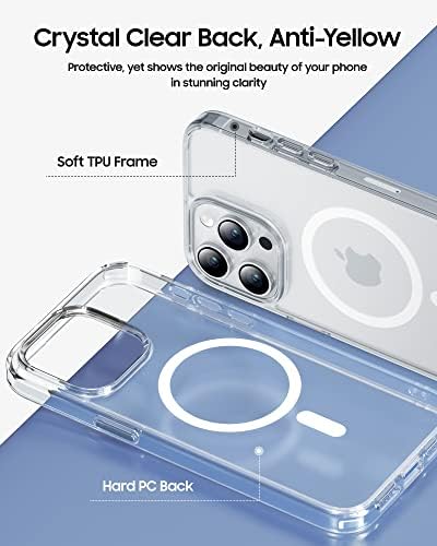Бенкс Магнетни Јасно за iPhone 14 Pro Случај, Компатибилен Со Magsafe [Не Пожолтување] Кристално Јасно Shockproof &засилувач; Анти-Нула, Анти-Падот