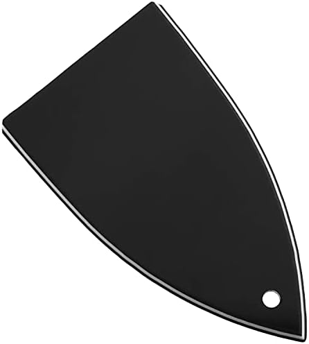 Е-излез 1 компјутер пластичен триаголник HA-1003 гитара бандажи капаче 1 дупка замена на железо од јадрото за делови од гитара, црна