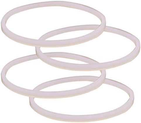 Делови за замена на oyојпартс 4 парчиња гума запечатување на заптивки за заптивки од бел О-прстен, компатибилен со мешалка на нинџа
