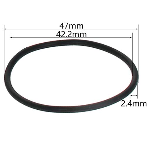 Othmro нитрилна гума О-прстени 47мм ОД 42,2мм ID 2,4мм ширина, метрички запечатување заптивка, пакет од 5