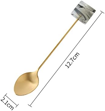 XCVMKH Лажичка Долга Ракува Лажица Метални Нерѓосувачки Челик Лажица Кафе Мешање Лажица Јогурт Лажица Добар Апетит Серија Десерт Лажица