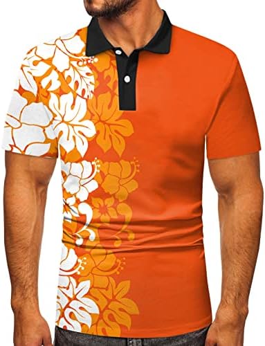Кошули за голф Zddo Mens Polo, модни тениски тениски врвови со кратки ракави летни тенок вклопат обични атлетски спортови кошула