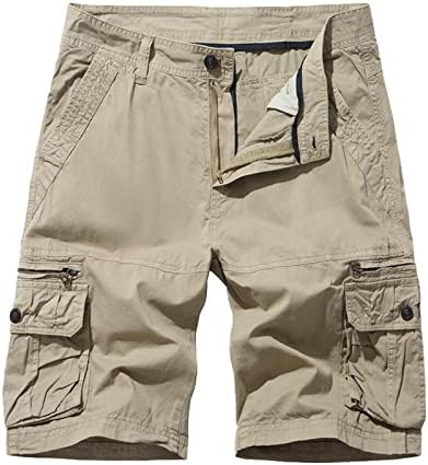 Хехоа масти шорцеви случајни, машки карго шорцеви обични 5 инчи капри шорцеви опуштени се вклопуваат со џебови