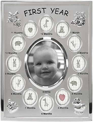Меѓународни дизајни на Малден Меѓународни дизајни на бебето од прва година на колаж, 13 опција, 1-3,5x4, 12-1x1, сребро