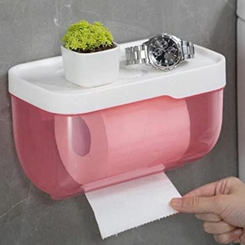 WXXGY Држач За Салфетка Држач За Тоалетна Хартија Држач За Крпи За Ѕид Држач За Пластична Тоалетна Хартија Со Полица За Складирање Кутија