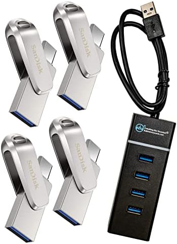 SANDISK Ултра Двоен Диск ЛУКС 64GB Флеш Диск USB Тип-C За Паметни Телефони, Таблети , И Компјутери - Голема Брзина Пакет Со Сѐ, Но