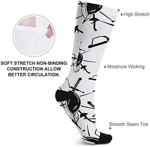 Мечување Печатени Чорапи Што Одговараат На Боја Атлетски Чорапи Високи Колена За Жени Мажи