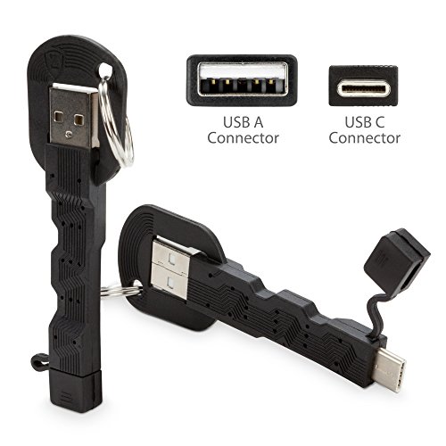 Кабел за Doogee S86 Pro - USB Type -C Полнач за приврзок за клуч, клучен прстен 3.1 тип C USB кабел за Doogee S86 Pro - Jet Black