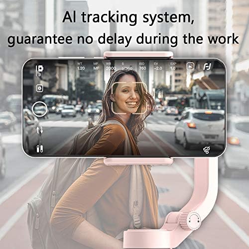 Xunmaiffe Mini Gimbal Smartphone Video Stabilizer 3-Axis рачен 14 часа игра време, временски период, панорама од 360 °, компатибилен со iPhone