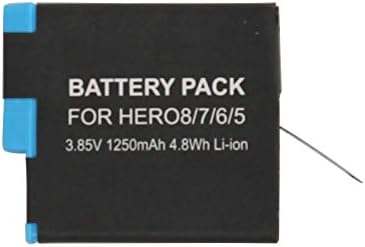 АХДБТ -801 Замена на батерии и полнач за камера GoPro Hero7 Hero 7 - Компатибилен со SPJB1B целосно декодирана батерија и полнач