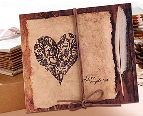 MIDFGU 34 страници DIY занаетчиски албум со фото гроздобер стил серија за срце рачно изработен фото албум за скриптички travelубовник за