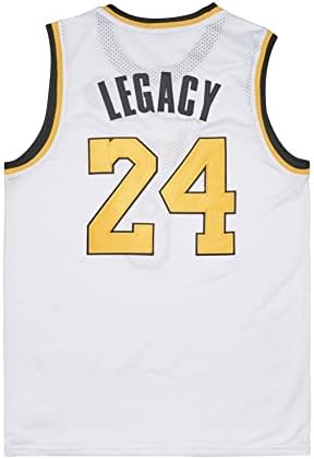 Легенда 8 Legacy24 Машка легенда 8 24 кошаркарски дрес, 90 -ти хип -хоп спортски кошули за мажи