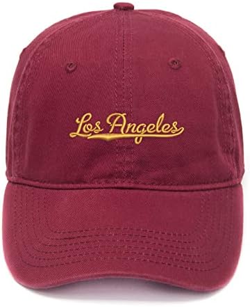Машки бејзбол Капчиња Cijia -Cijia, Лос Анџелес Сити - Калифорнија извезена тато капа измиена памучна капа