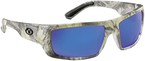 Летачки рибар Саргасо Поларизирана обвивка околу очила за сонце, мат камо рамка/леќи за огледало од чад-сино, среден