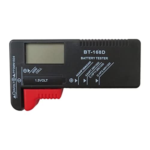 XSPEEDONLINE DIGITAL LCD Универзален тестер за батерии, Проверка на волт -тестер за батерии за AA AAA C D 9V 3.7V 1.5V копче ќелија