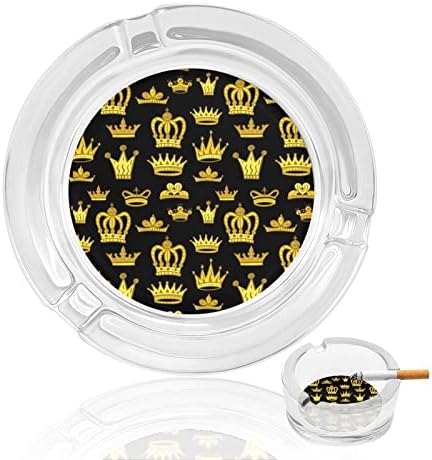 Класична круна на кралот цигара стакло од пепелници околу држачот за пушење на пепел