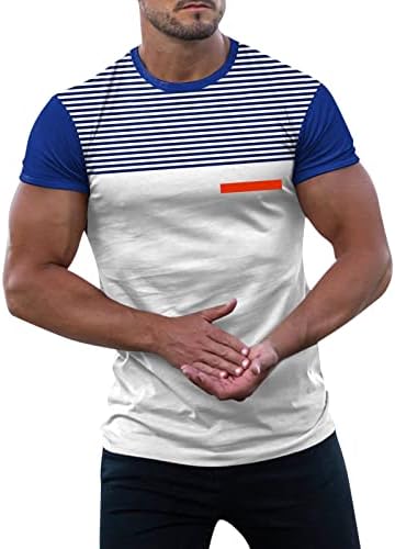 Маици со кратки ракави XXBR MENS V RECK, летен блок во боја, тенок, спортови, врвови на атлетски тренинзи маица