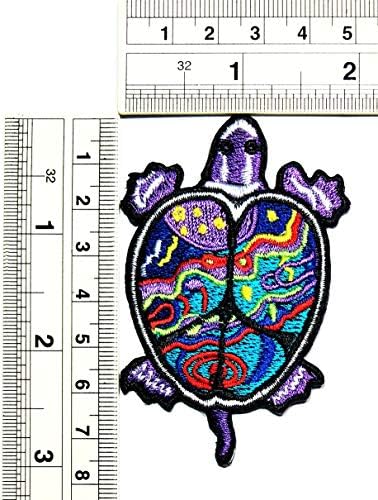 Умама лепенка сет од 3 симпатични железо од желка на шиење на апликативни закрпи Виолетова желка хипи starвезда океан симпатична животинска цртана