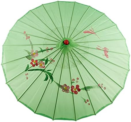 Mafsmjp свилена крпа масло хартија чадор дожд жени декор гроздобер танцувајќи проп на праска цвет кинески нематеријален културен