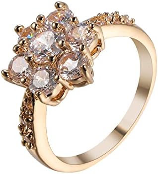 2023 година Нови жени кои сјаат бел кристал цирконија прстен ветувајќи ангажман венчални прстени прстен бенд
