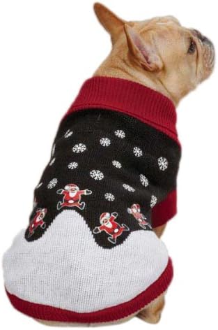 Колекција на источна страна акрилик џемпер од кучиња Санта, х-мал, црна