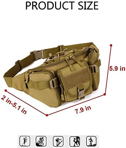 Креатор за тактички пакувања на половината Преносен фани пакет на отворено пешачење патување голема армиска торба за половината воена