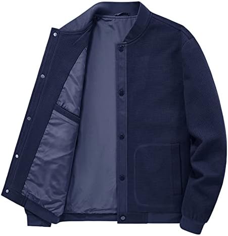 Мажи лесна предна предна јакна Класик quакард опуштено вклопување ветерници за ветерници, случајно палто за голф на отворено