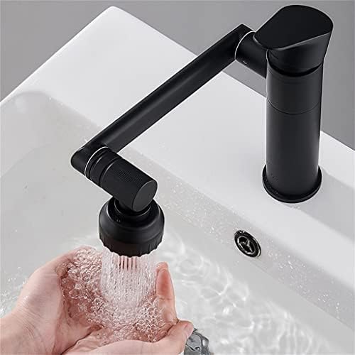 WODMB слив вода од чешма бања 360 степени тапа со единечна рачка мијалник за мијалник топла и ладна мијалник вода кран