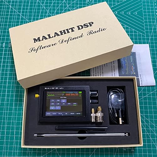 Надграден 1.10D V4 Malachite SDR приемник 50kHz-2000MHz DSP целосни ленти FM AM LSB USB Shortwave Регистриран Малахит допирање на алуминиумска алуминиумска звучна звук на убав звук