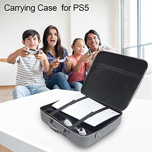 Торба ЗА носење ЗА PS5 Преносни Ps5 Додатоци За Домаќини Торба За Складирање Водоотпорна Патна Торба ЗА Ps5 Модели, Сива
