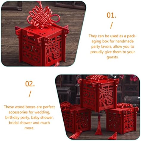 Кутии за Подароци абаодам 3 парчиња Кутии За Свадбени Бонбони Во Кинески Стил Декоративни Контејнери За Кутии За Подароци За Подароци